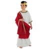 DEGUISEMENT CESAR TOGE BLANCHE DRAPE ROUGE TAILLE 5-7 ANS