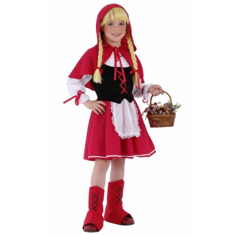 DEGUISEMENT CHAPERON ROUGE CHEVEUX DE LAINE TAILLE 10 ANS