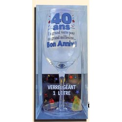 VERRE A VIN XXXL 40 ANS 