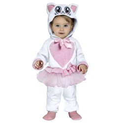 DEGUISEMENT BEBE PETIT CHAT BLANC KITTY TAILLE 12-18 MOIS