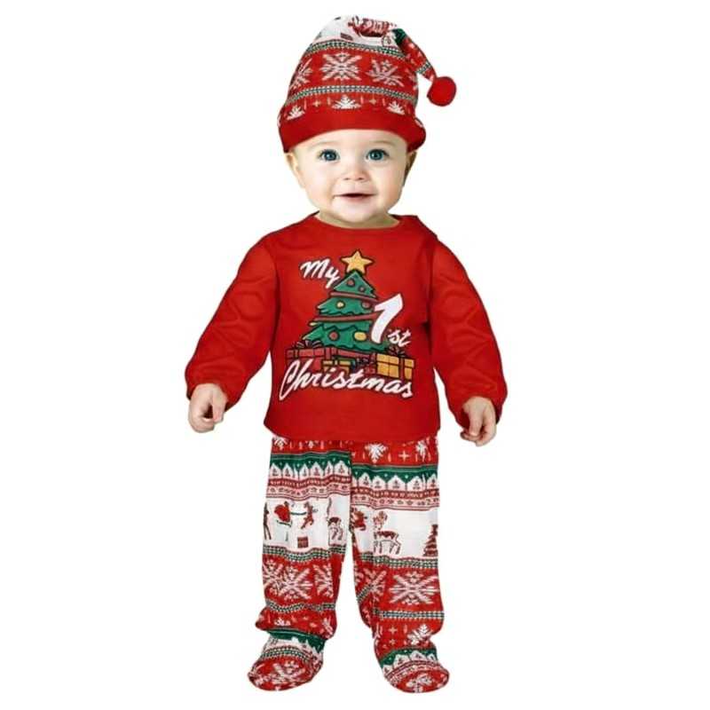 DEGUISEMENT BEBE PYJAMA DE NOEL MY FIRST CHRISTMAS TAILLE 12-18 MOIS