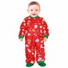 DEGUISEMENT BEBE PYJAMA DE NOEL TETE DE RENNE ET PERE NOEL TAILLE 12-18 MOIS