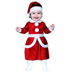 DEGUISEMENT BEBE ROBE MERE NOEL + BONNET TAILLE 12-18 MOIS