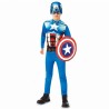 DEGUISEMENT CAPTAIN AMERICA + BOUCLIER TAILLE 5-6 ANS