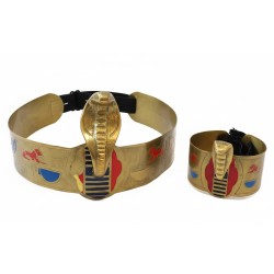 DEGUISEMENT CLEOPATRE OR/BLANC TAILLE M