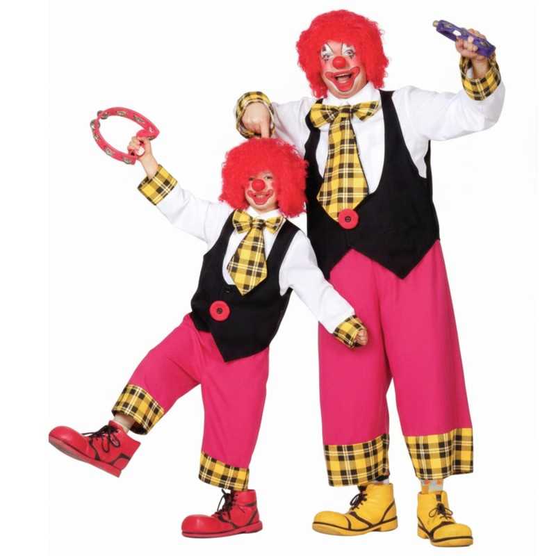 DEGUISEMENT CLOWN ROUGE/NOIR TAILLE 116