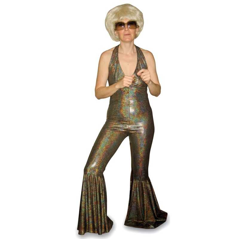 DEGUISEMENT COMBINAISON DISCO HOLOGRAPHIQUE TAILLE S-M