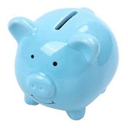 MINI TIRELIRE COCHON MA GRANDE FORTUNE ROSE BLEUE OU BLANCHE