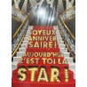 CARTE DOUBLE JOYEUX ANNIVERSAIRE C'EST TOI LA STAR ! 40 X 29.5 CM
