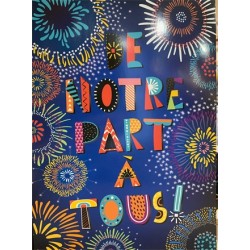 CARTE DOUBLE DE NOTRE PART A TOUS 40 X 29.5 CM