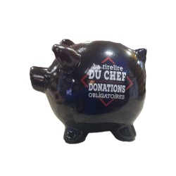 TIRELIRE COCHON NOIR LA TIRELIRE DU CHEF 