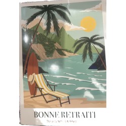 CARTE DOUBLE BONNE RETRAITE 40 X 29.5 CM