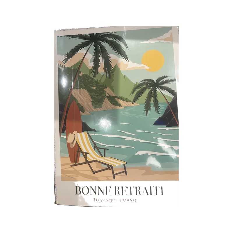 CARTE DOUBLE BONNE RETRAITE  40 X 29.5 CM
