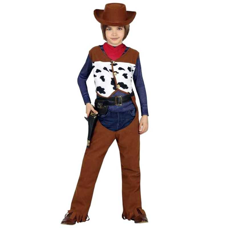 DEGUISEMENT COWBOY GILET VACHE TAILLE 3-4 ANS