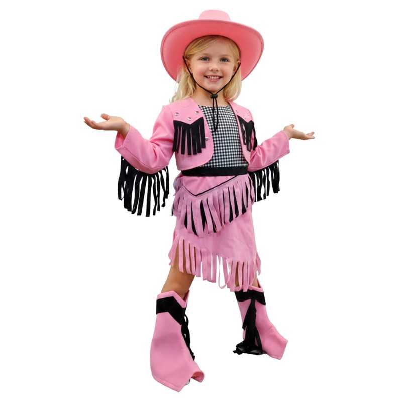 DEGUISEMENT COWGIRL ROSE TAILLE 3/5 ANS