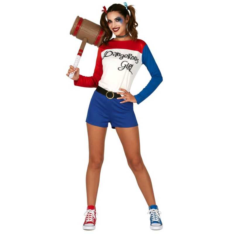 DEGUISEMENT CRAZY HARLEQUIN FEMME TAILLE L