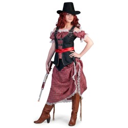 DEGUISEMENT DENIM RANGER FEMME CORSAGE +JUPE LONGUE WESTERN TAILLE 48/50