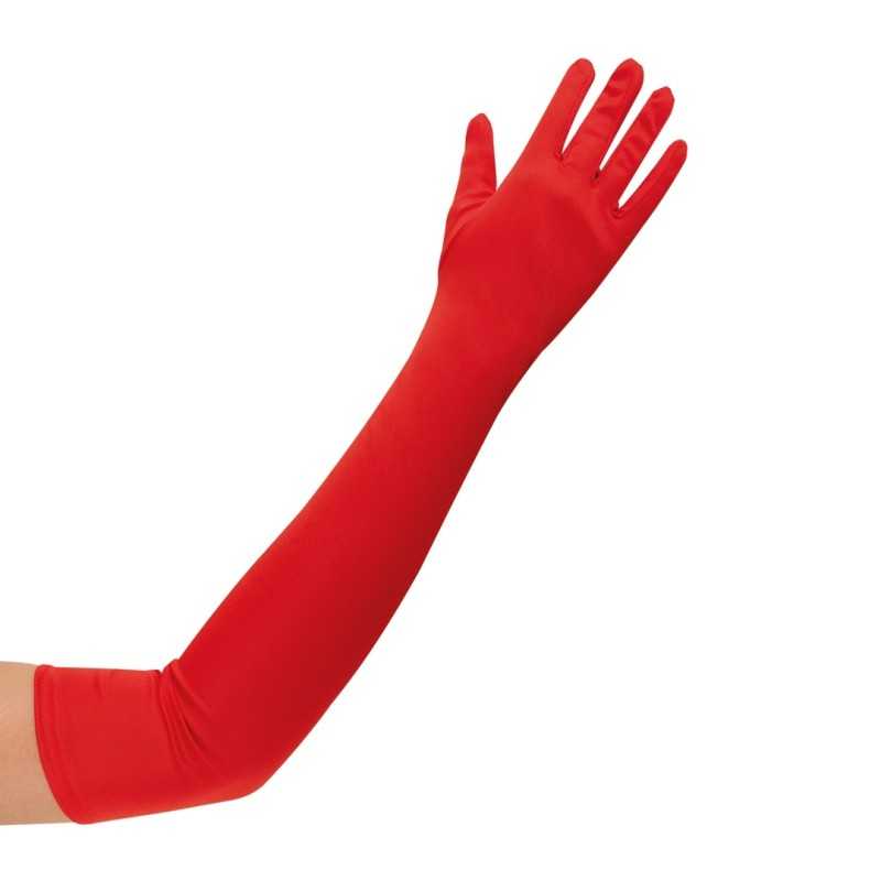 GANTS LONGS ROUGE 60 CM 