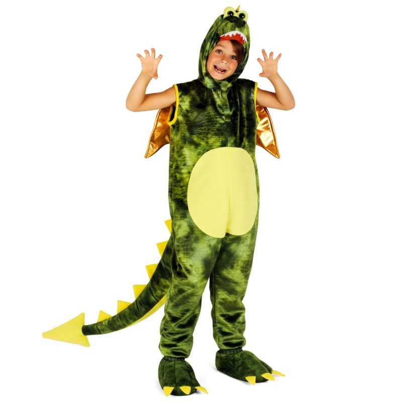 DEGUISEMENT DINOSAURE VERT AVEC LES AILES TAILLE XS 2-3 ANS 