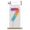 BOUGIE MULTICOLORE CHIFFRE 7