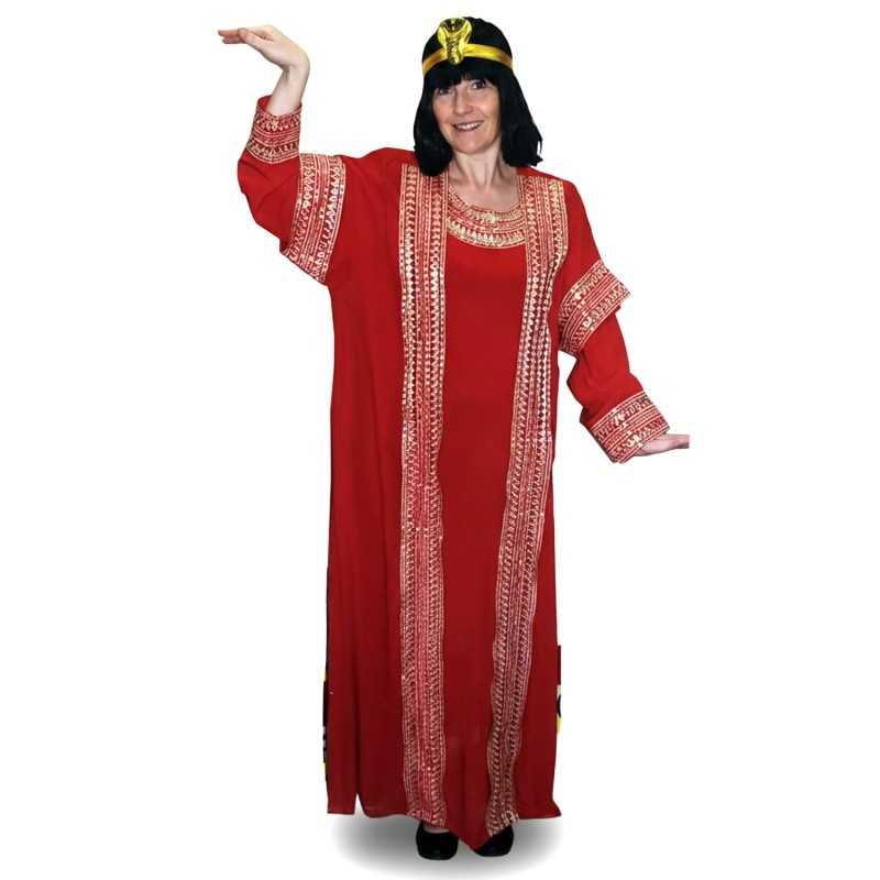 DEGUISEMENT DJELLABA ROUGE ET OR 2 PIECES TAILLE UNIQUE