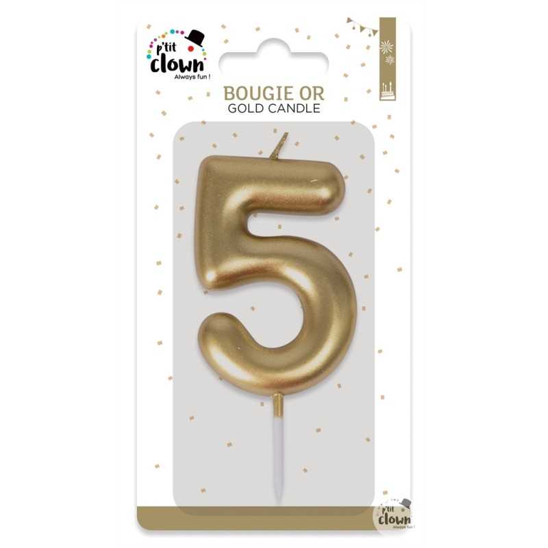 BOUGIE OR CHIFFRE 5