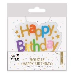 BOUGIE HAPPY BIRTHDAY MULTICOLORE