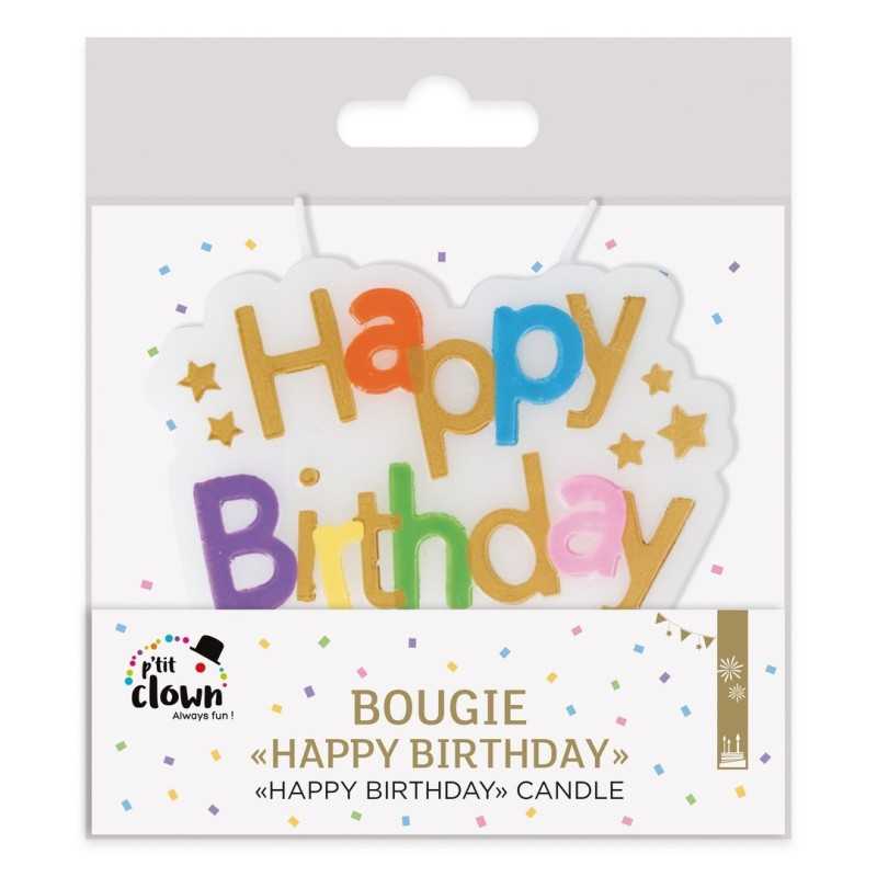 BOUGIE HAPPY BIRTHDAY MULTICOLORE