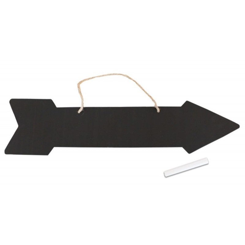 3 FLECHES SIGNALETIQUES NOIRES EN CARTON ARDOISE + CRAIE