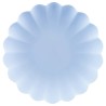 4 ASSIETTES EN PLASTIQUE REUTILISABLE BLEU CIEL 22 CM DE DIAMETRE