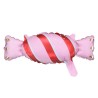 5 BALLONS METALLIQUES BONBON ROSE ET ROUGE 14,5 X 31 CM