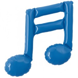 BALLON METALLIQUE PETITE NOTE DE MUSIQUE DOUBLE BLEU