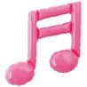 BALLON METALLIQUE PETITE NOTE DE MUSIQUE DOUBLE ROSE