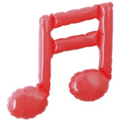 BALLON METALLIQUE PETITE NOTE DE MUSIQUE DOUBLE ROUGE