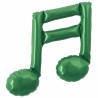 BALLON METALLIQUE PETITE NOTE DE MUSIQUE DOUBLE VERT