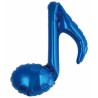 BALLON METALLIQUE PETITE NOTE DE MUSIQUE SIMPLE BLEU