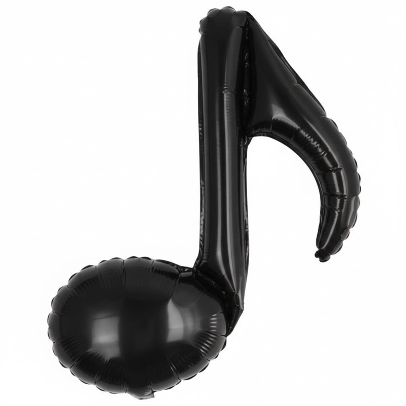 BALLON METALLIQUE PETITE NOTE DE MUSIQUE SIMPLE NOIR