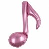 BALLON METALLIQUE PETITE NOTE DE MUSIQUE SIMPLE ROSE 