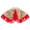 CAPELINE OU CAPE SEQUIN OR ET ROUGE