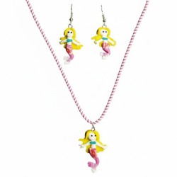 COLLIER ET BOUCLE D'OREILLE PETITE SIRENE 