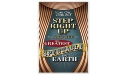 DECORATION DE PORTE CIRQUE VINTAGE 76 CM X 182 CM