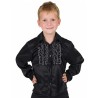 DEGUISEMENT ENFANT CHEMISE RUCHE NOIRE DISCO TAILLE 164 
