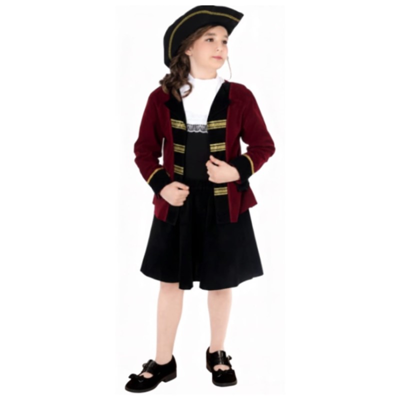 DEGUISEMENT ENFANT FILLE PIRATE TAILLE 128 CM 