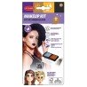 KIT MAQUILLAGE HALLOWEEN AVEC BIJOUX DE VISAGE ET GEL PAILLETE ARGENT