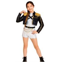 DEGUISEMENT POP STAR SILVER LEADER TAILLE 7-9 ANS