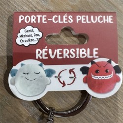 PORTE CLES PELUCHE REVERSIBLE ANGE / DIABLE