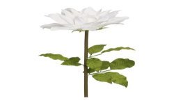 DECORATION DAHLIA GEANT BLANC SUR TIGE 