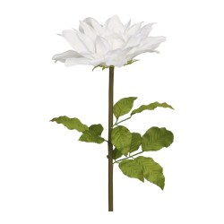 DECORATION DAHLIA GEANT BLANC SUR TIGE 