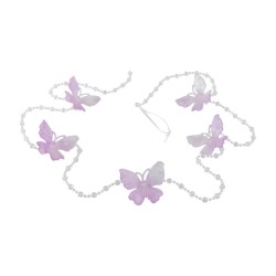 GUIRLNDE PAPILLON ACRYLIQUE IRISE PARME 105 CM 