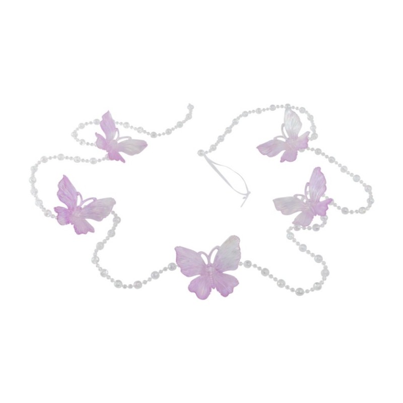 GUIRLNDE PAPILLON ACRYLIQUE IRISE PARME 105 CM 